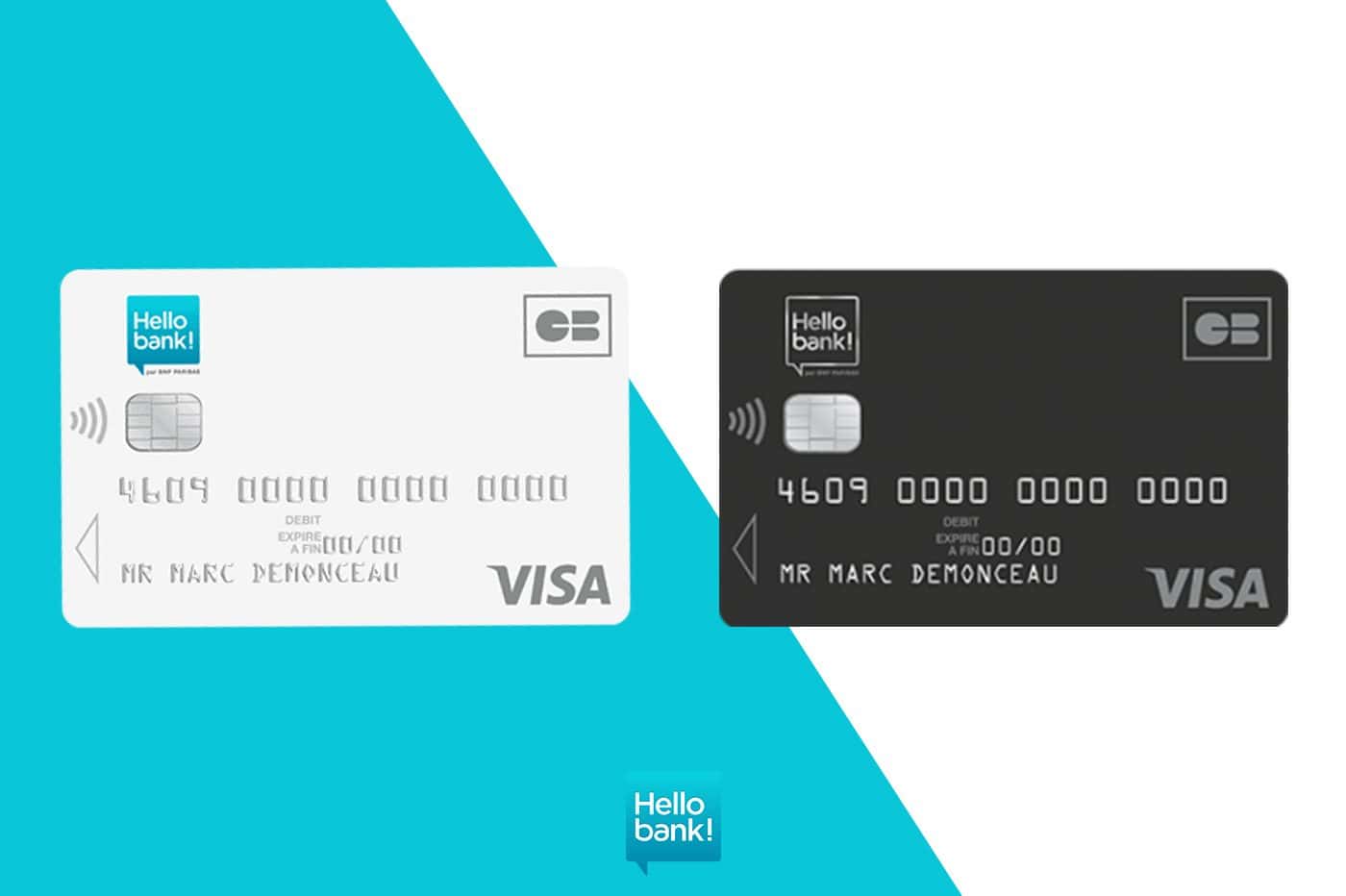 Les cartes bancaires Hello bank!