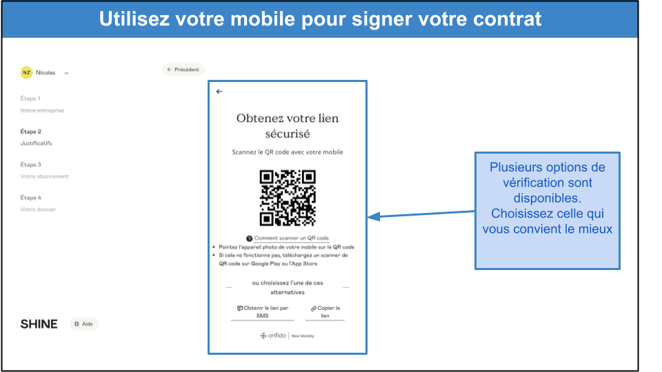 Étape 4&nbsp;: Procédez à la vérification et signez votre contrat