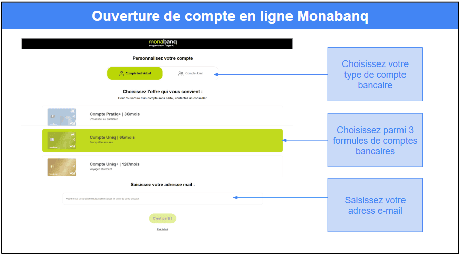 Étape 1&nbsp;: Se rendre sur le site Internet de Monabanq