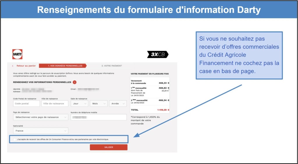 Étape 3&nbsp;: renseignez vos informations personnelles