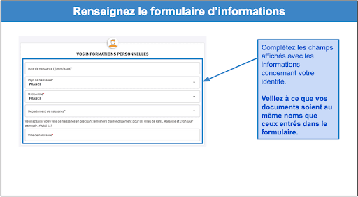 &lt;span style=&quot;font-weight: 400;&quot;&gt;Étape 4&nbsp;: Renseignez le formulaire d’informations et joignez vos documents&lt;/span&gt;