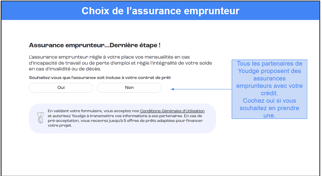 Étape 3&nbsp;: Décidez de souscrire à une assurance emprunteur