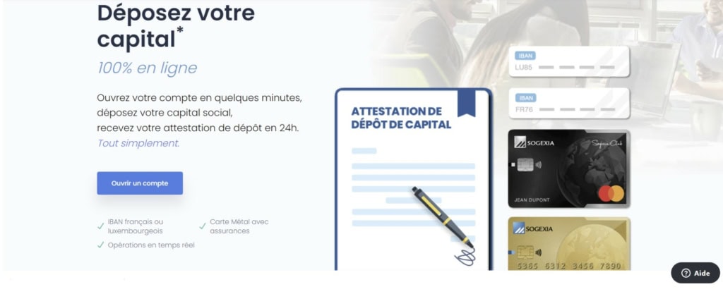 Dépôt de capital Sogexia