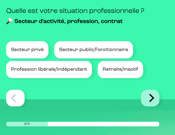 Étape 3&nbsp;: Complétez votre situation personnelle, familiale et professionnelle.