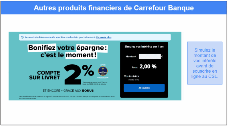 L’épargne avec Carrefour banque