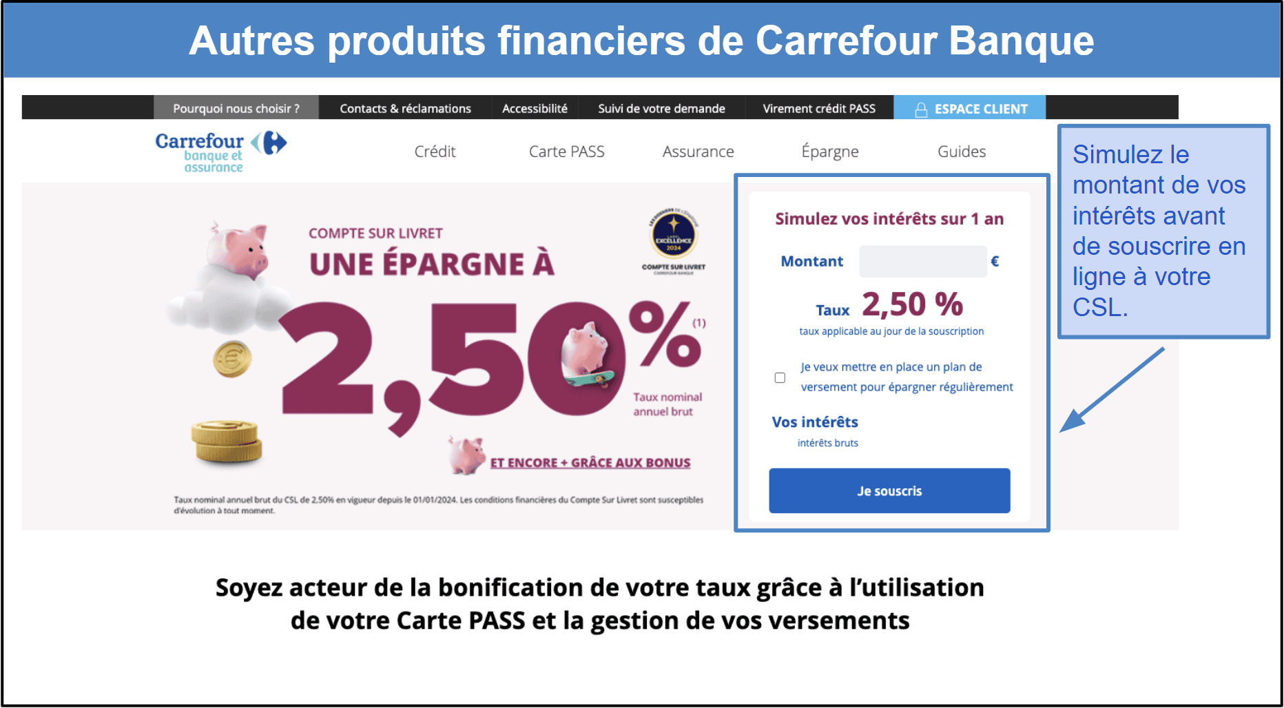L’épargne avec Carrefour banque