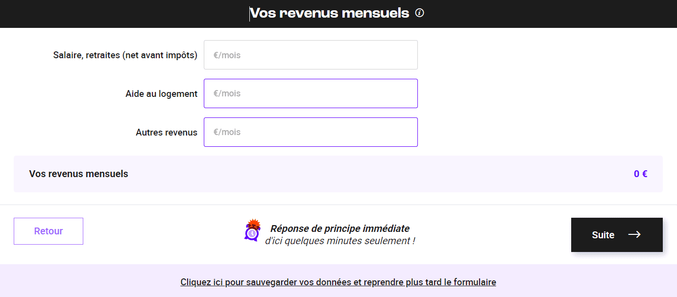 Étape 2&nbsp;: Renseignez vos informations personnelles