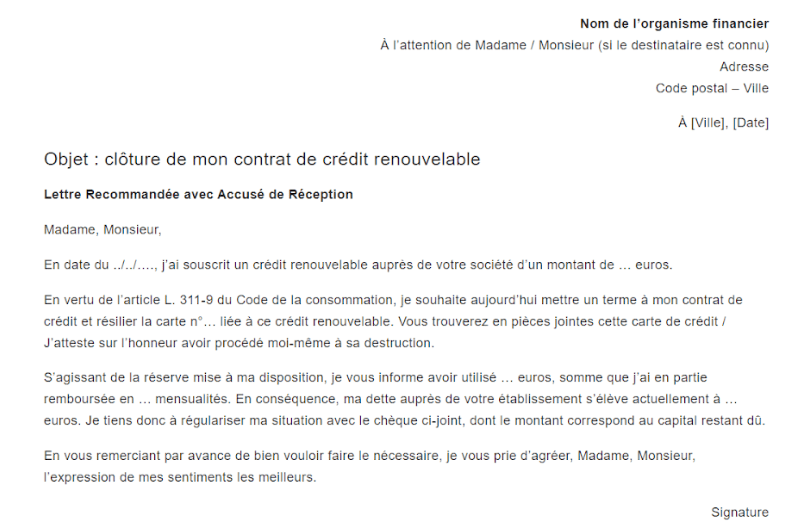 Étape 4&nbsp;: Envoyez une lettre d’annulation