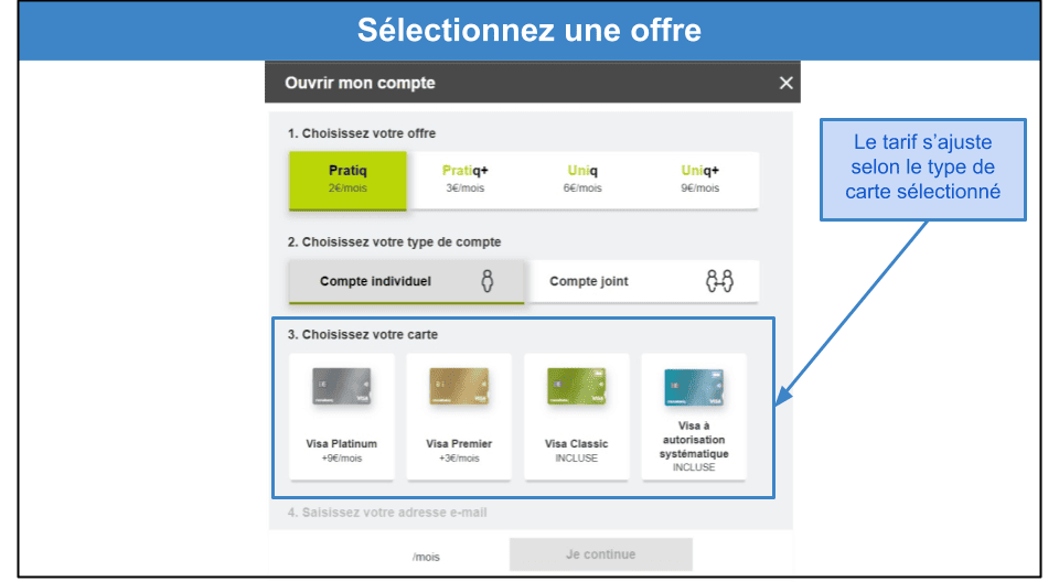 Étape 1&nbsp;: Remplissez le formulaire en ligne