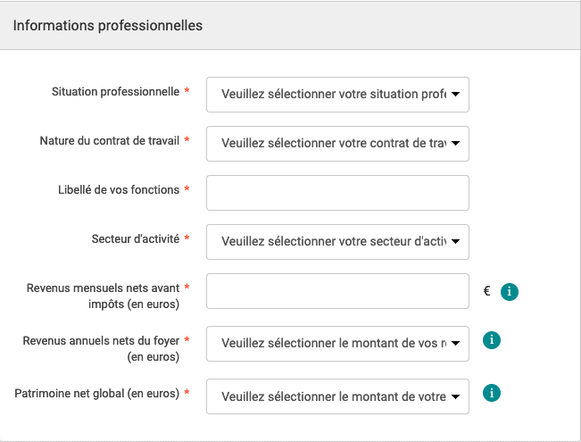 Étape 1&nbsp;: Complétez le formulaire BforBank