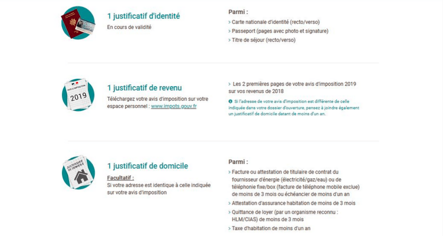 Étape 3&nbsp;: Chargez vos pièces justificatives