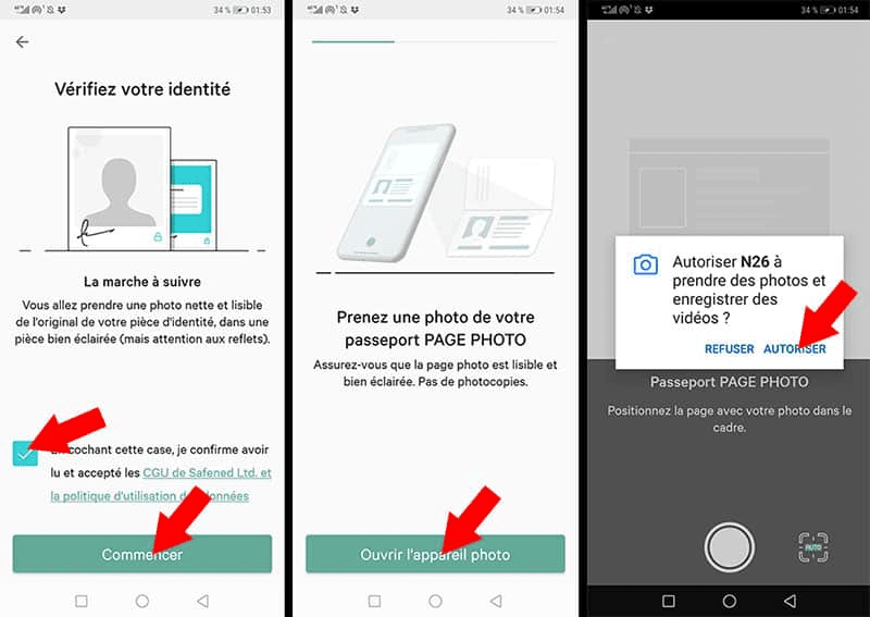 Étape 2&nbsp;: Confirmez votre identité via l’application N26