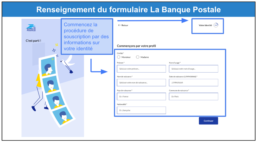 Étape 2&nbsp;: Entrez les informations nécessaires à la souscription
