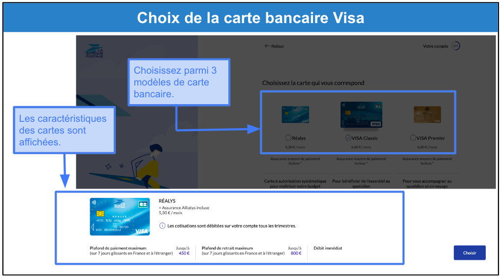 Étape 3&nbsp;: Choisissez l’offre bancaire souhaitée