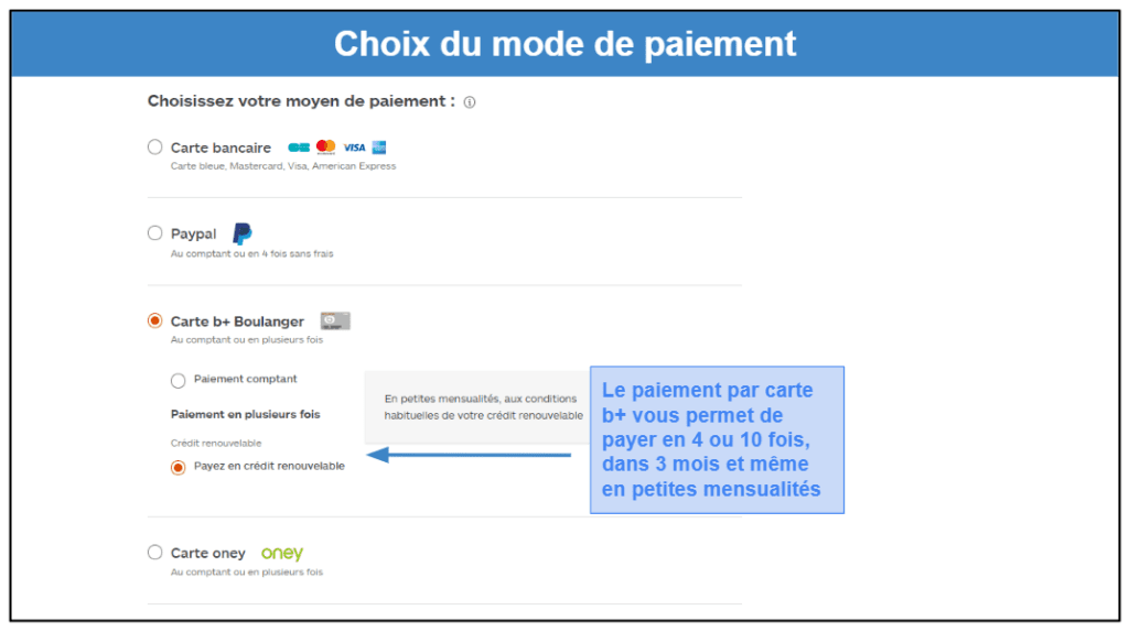 Comment payer en plusieurs fois chez Boulanger en 2025