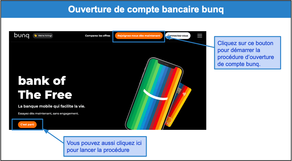 Étape 1&nbsp;: Téléchargez l’application bunq ou rendez-vous sur son site Internet