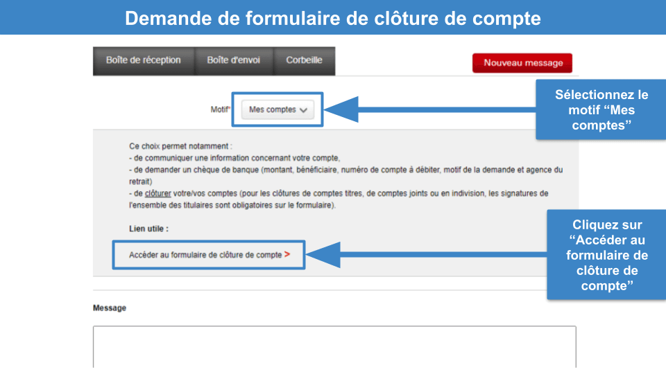 Étape 2&nbsp;: Informez HSBC de votre décision de résiliation