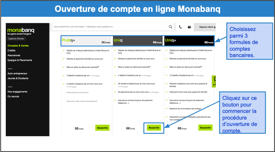 Étape 1&nbsp;: Se rendre sur le site Internet de Monabanq