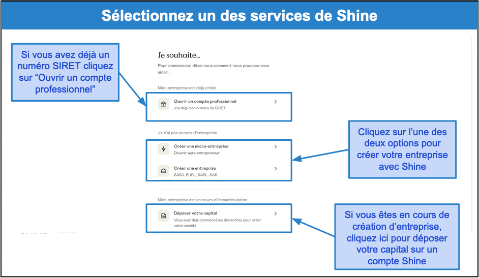 Étape 3&nbsp;: Sélectionnez un service et renseignez les derniers formulaires