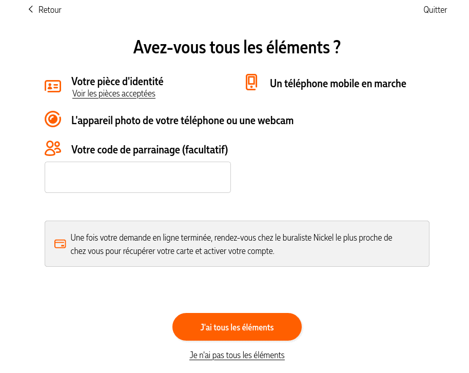 1. Remplir le formulaire en ligne