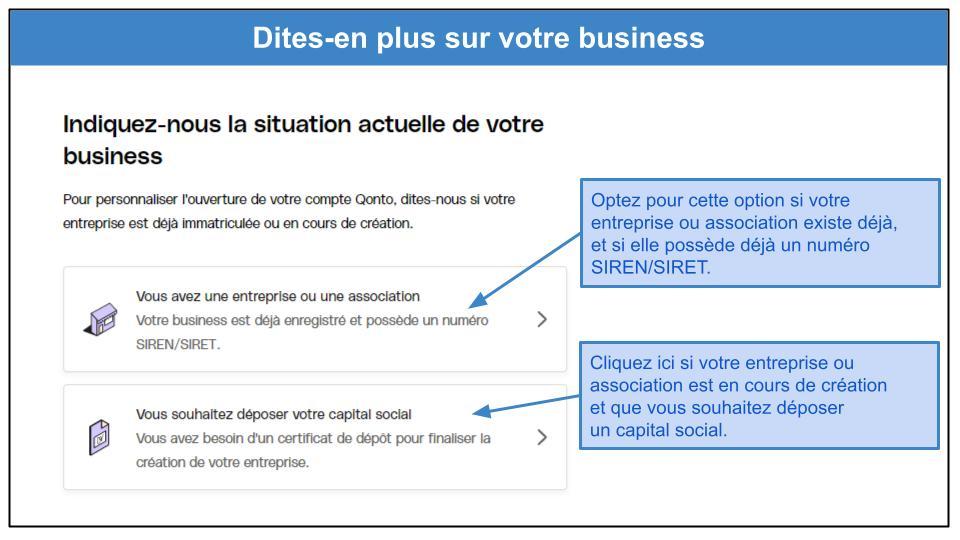 Étape 2&nbsp;: Fournissez des renseignements sur votre entreprise