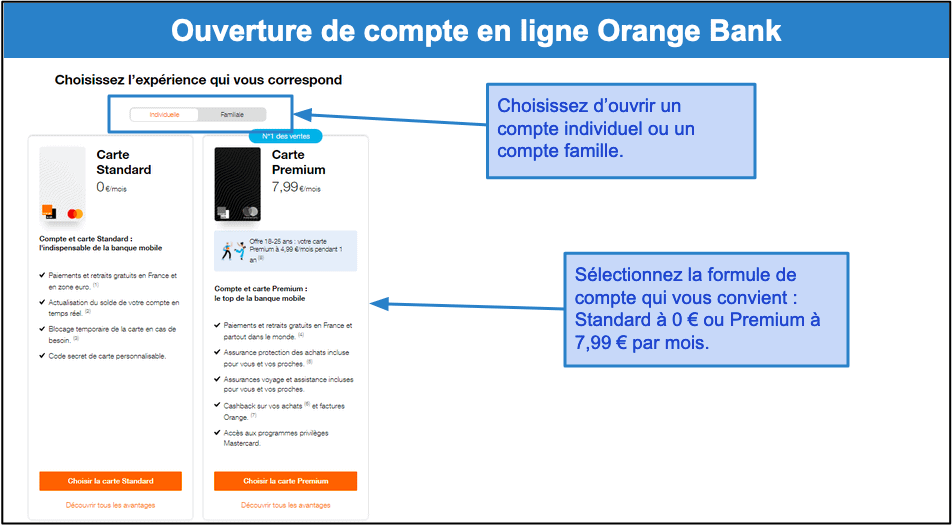 Étape 1&nbsp;: Choisissez la carte de crédit