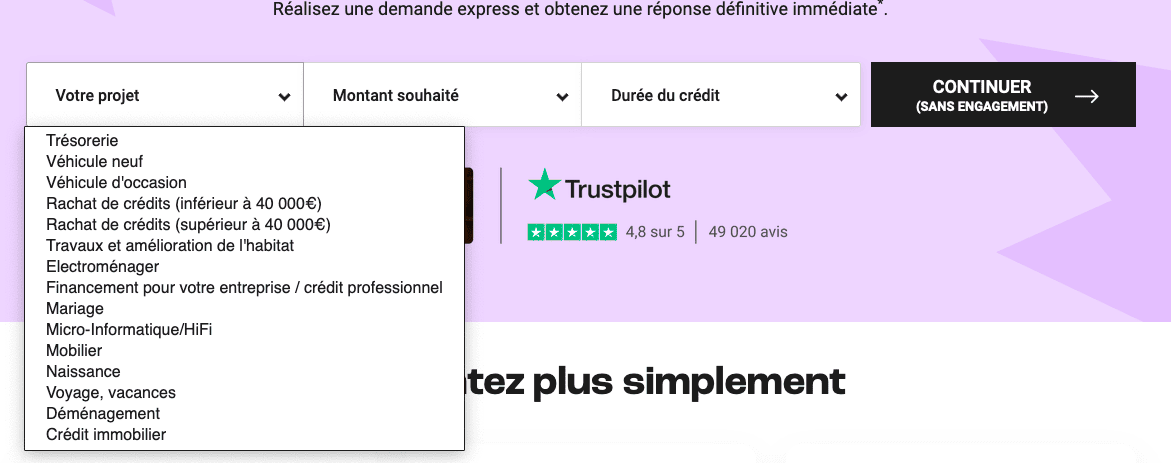 Étape 1&nbsp;: Simulez votre demande de prêt