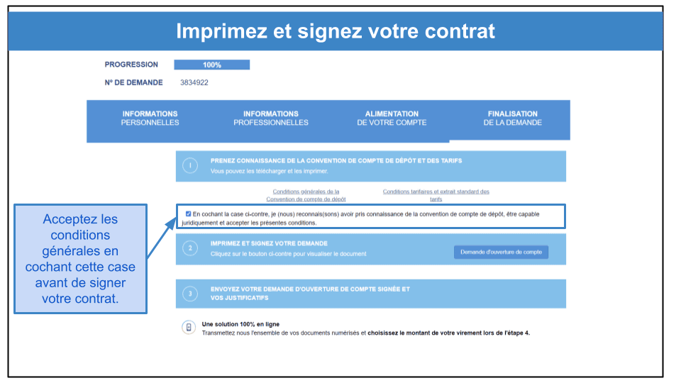 Étape 3&nbsp;: Imprimez et signez votre contrat