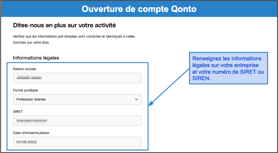 Étape 2&nbsp;: Complétez les détails sur votre entreprise