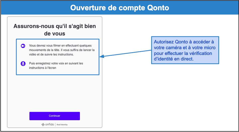 Étape 4&nbsp;: Vérifiez votre identité