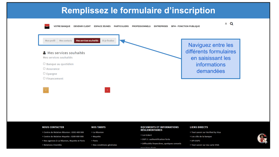 Étape 2&nbsp;: Remplissez le formulaire