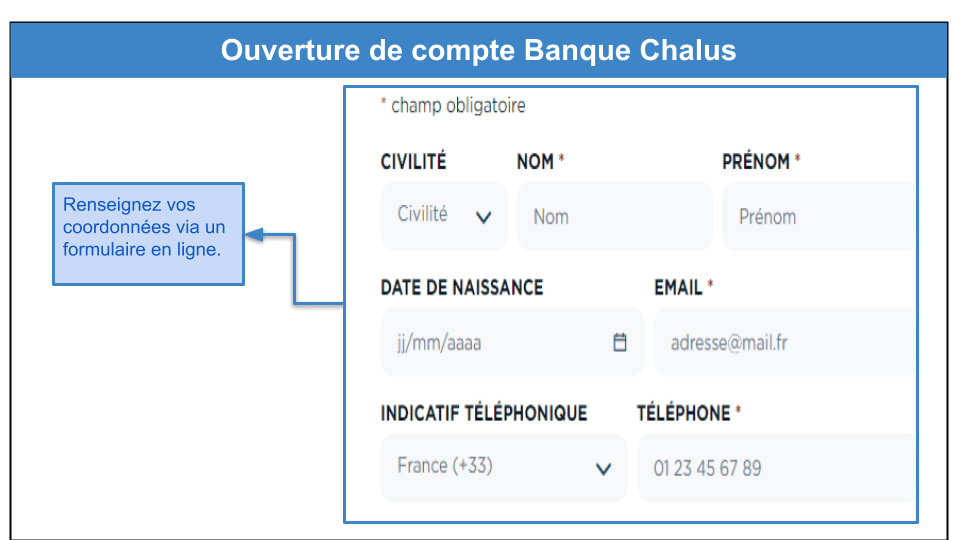 Étape 4&nbsp;: Remplissez vos informations personnelles