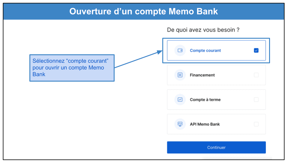 Étape 1&nbsp;: Rendez-vous sur le site de Memo Bank