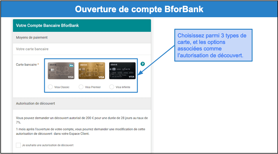 Étape 2&nbsp;: Sélectionnez une offre de carte