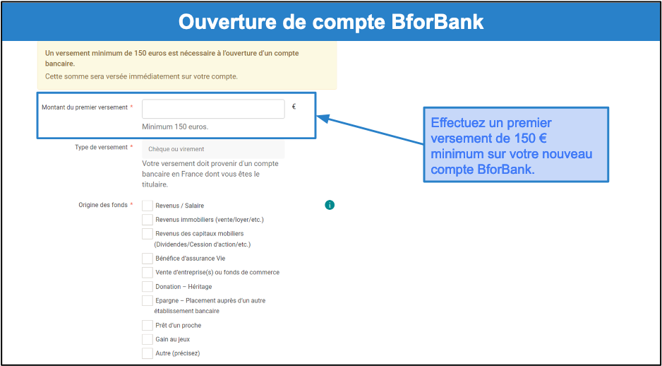 Étape 4&nbsp;: Effectuez votre premier versement