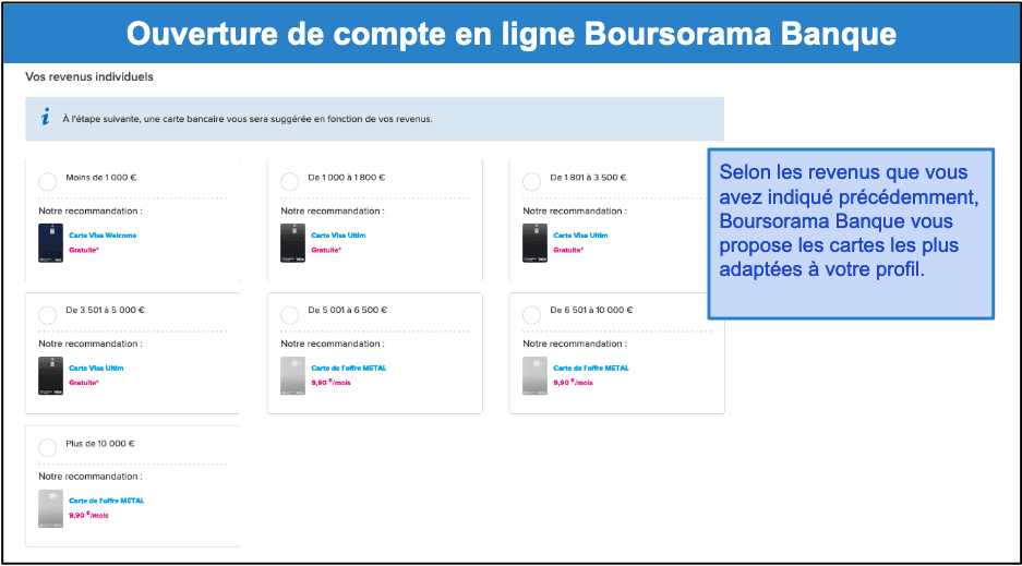 Étape 2&nbsp;: Choisir l’offre de compte et vos options