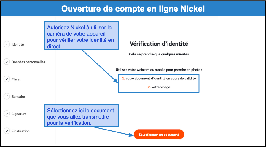 Étape 2&nbsp;: Vérifiez votre identité