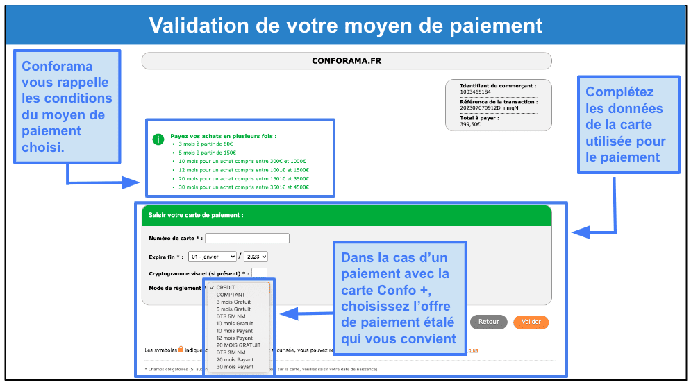 Paiement en 10 fois Conforama : principe et fonctionnement