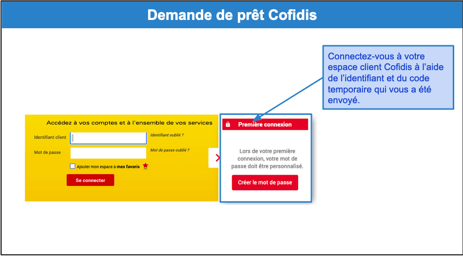 Étape 4&nbsp;: Recevez vos identifiants et profitez de votre crédit Cofidis