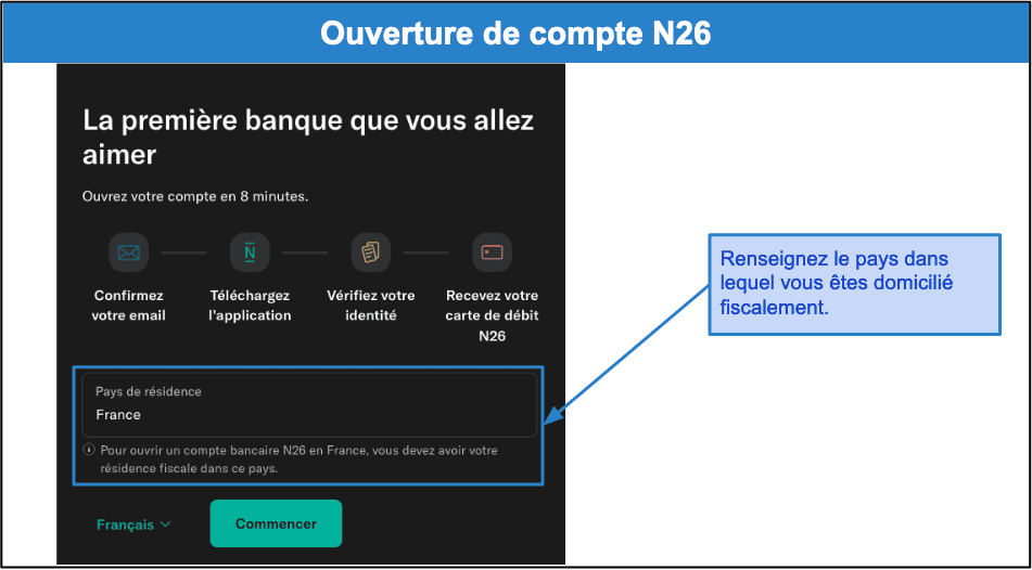 Étape 1: Rendez-vous sur le site Web de N26