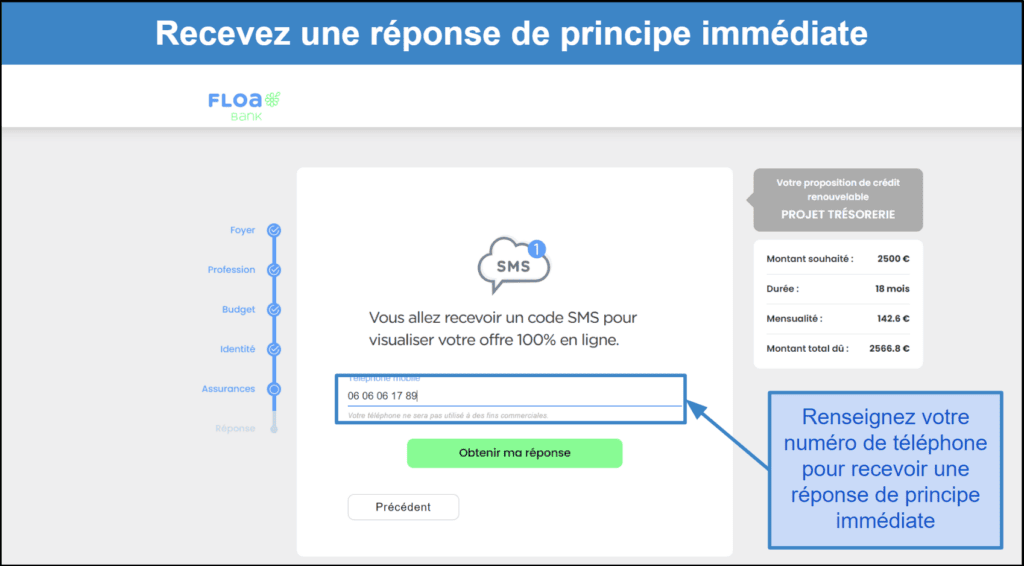 &lt;span id=&quot;_step_3&quot;&gt;Étape 4&nbsp;: Recevez une réponse de principe immédiate&lt;/span&gt;