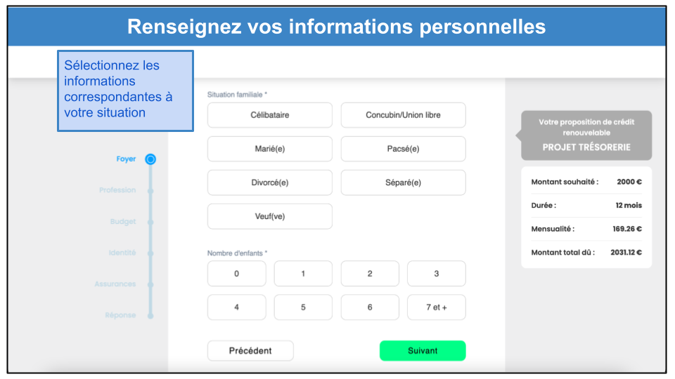 &lt;strong&gt;Étape 4&nbsp;: Renseignez vos informations personnelles&lt;/strong&gt;