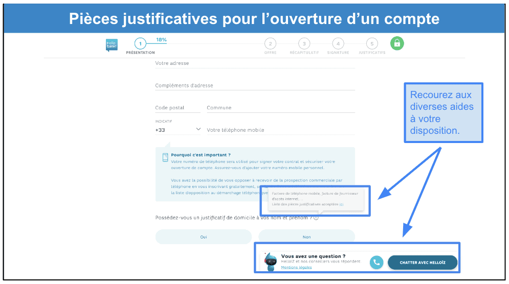 Étape 4&nbsp;: communiquez vos pièces justificatives et activez votre compte gratuit