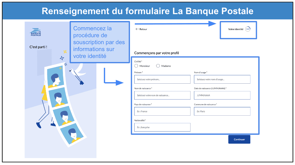 Étape 2&nbsp;: entrez les informations nécessaires à la souscription