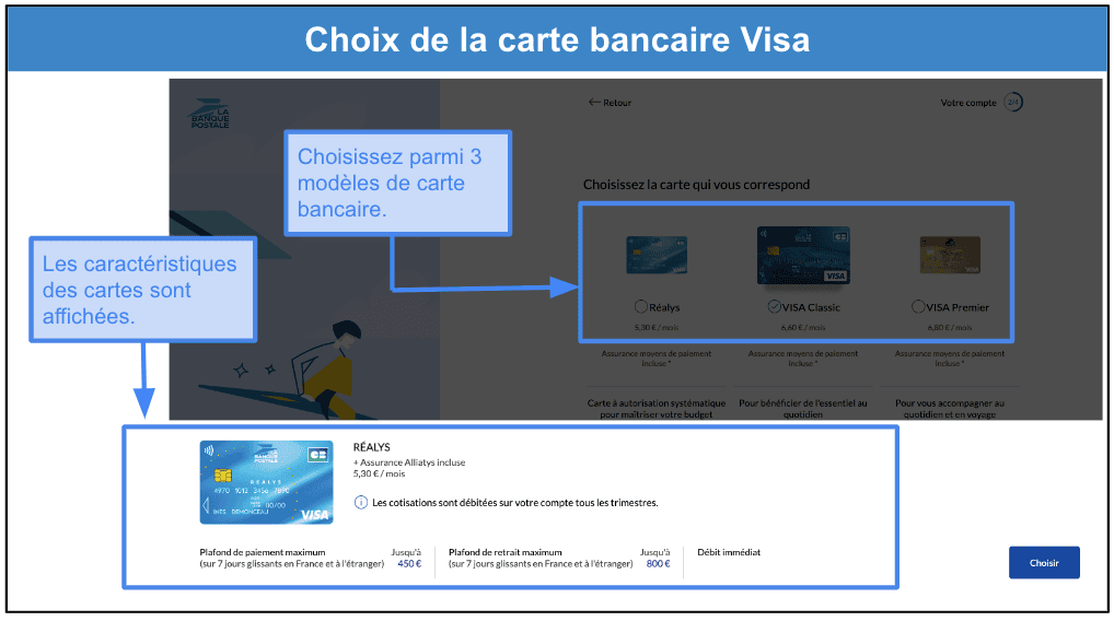 Étape 3&nbsp;: choisissez l’offre bancaire souhaitée