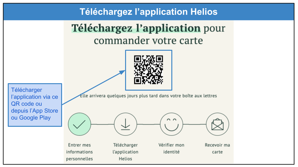 Étape 1&nbsp;: Téléchargez l’application mobile Helios