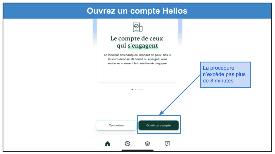 Étape 2&nbsp;: Ouvrez un compte Helios